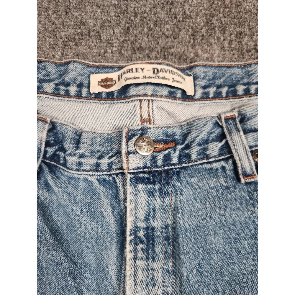Harley Davidson Vintage Jeans 36x29 Light Wash Distressed USA Made MotorClothes